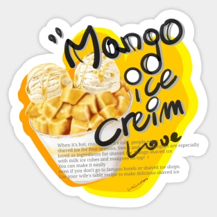 Mango ice cream Sticker